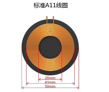 无线充发射线圈常规尺寸A11标准线圈